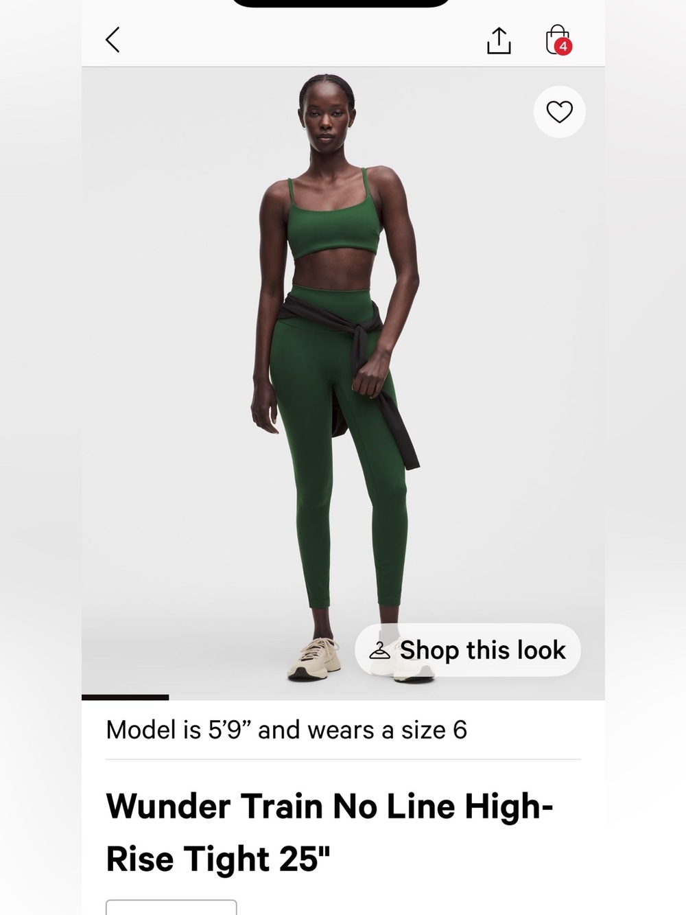Lulu lemon No Line High-Rise Tight 25" - Forest Green